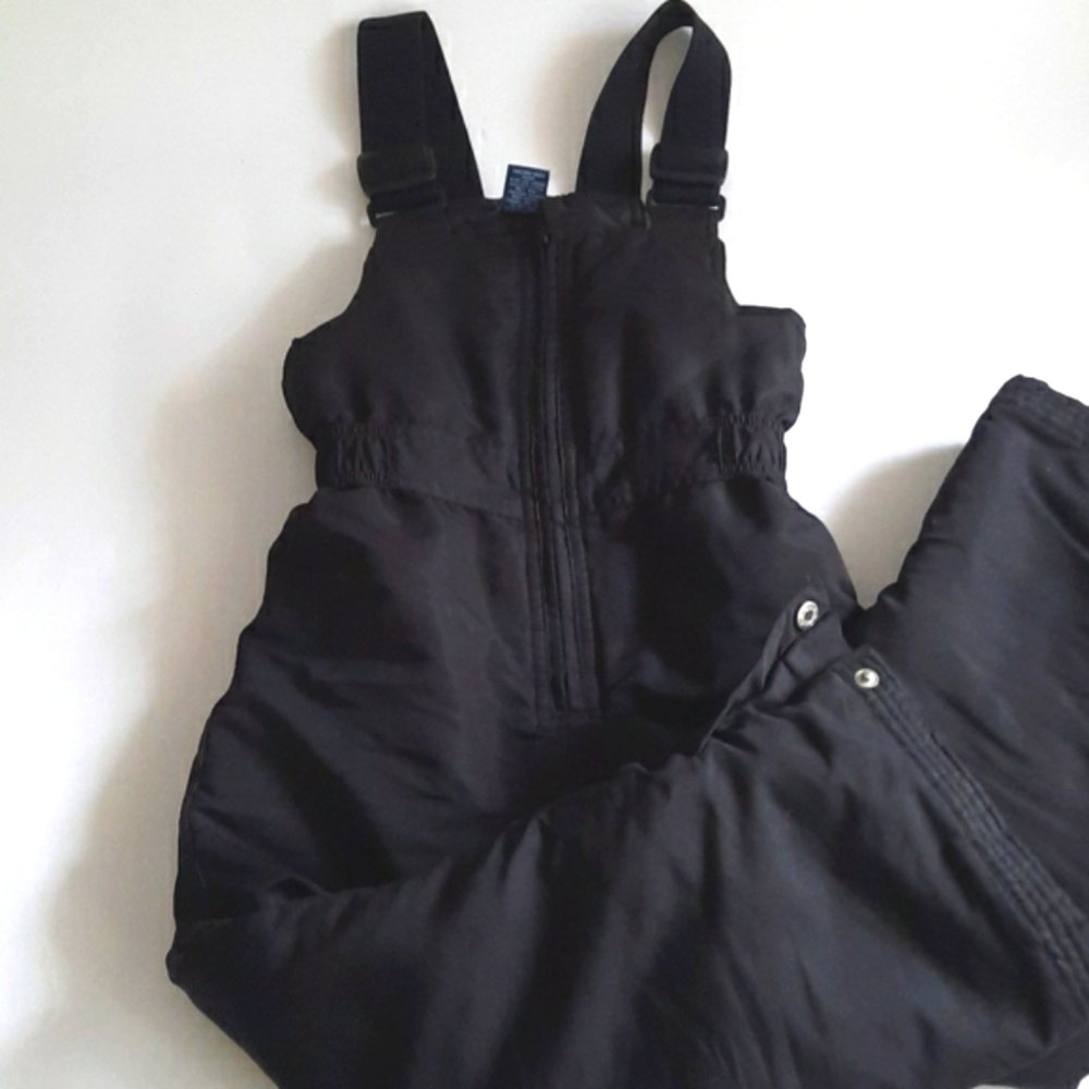 Falls Creek Kids Unisex Black Snow Bibs Winter Outerwear Snow Pants Size XS